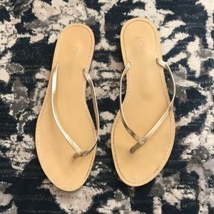 J. Crew Metallic Sandals